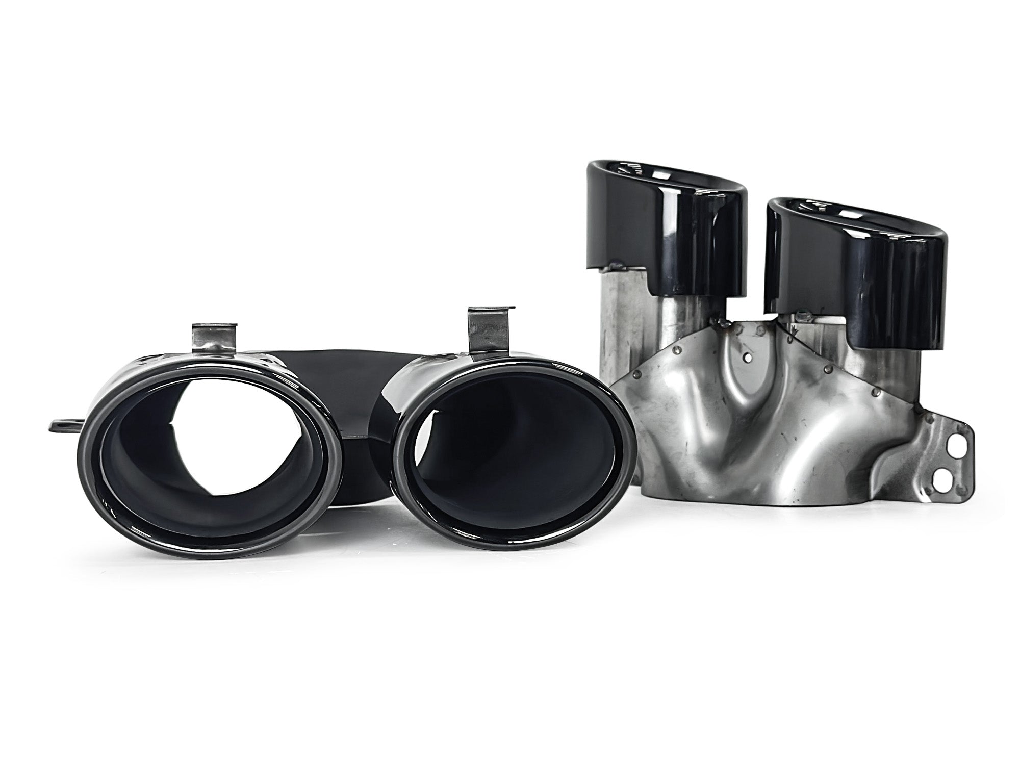 Schwarz Heckdiffusor Endrohre für Mercedes W206 S206 C43 AMG Line 2022+