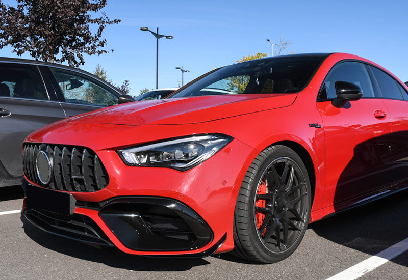 Vorne Stoßstange Rahmen Lüftungsgitter Schwarz für Mercedes C118 CLA45 AMG 2020+