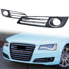 Lüftungsgitter Blenden Grill Gitter Schwarz Chrom für Audi A8 D4 4H 09-13 vor Facelift