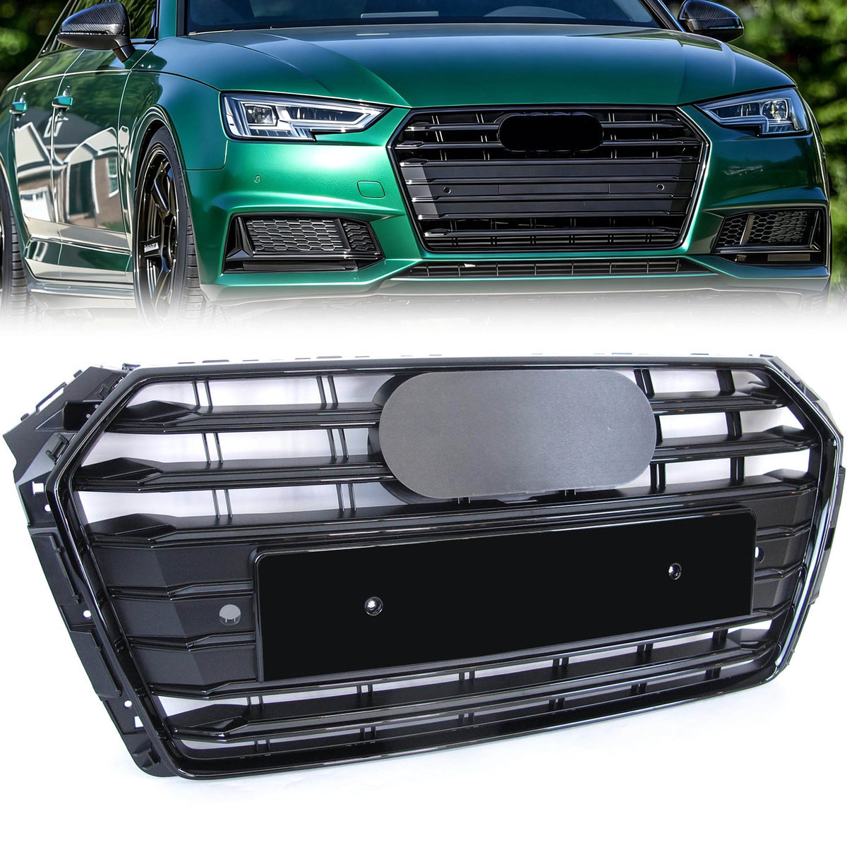 Kühlergrill Grill Frontgrill Schwarz für Audi A4 S4 B9 Limo Avant S-Line 2015-2019 Sales