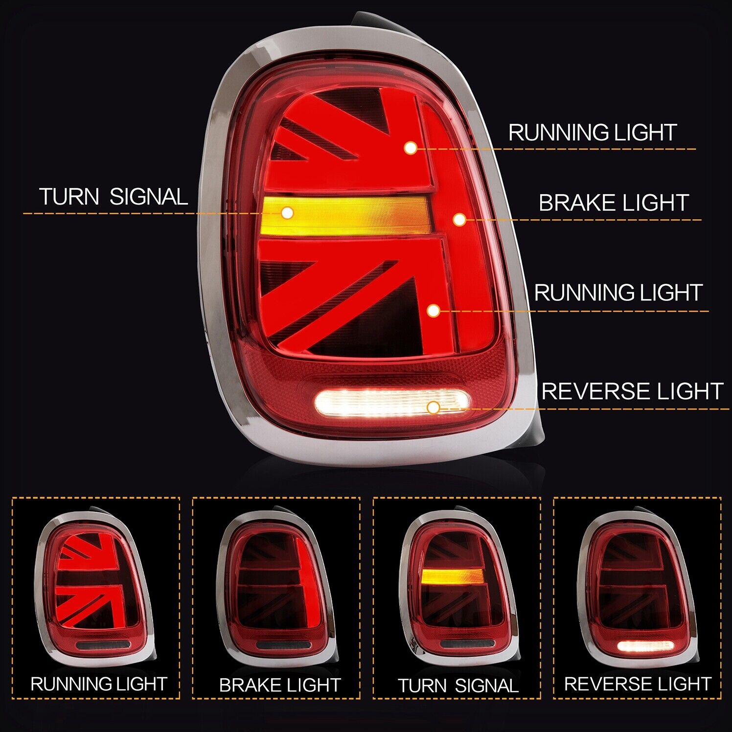 NEU LED Rücklicht Rückleuchten Passend für Mini Cooper F55 F56 F57 2013-2020 E-Prüfzeichen
