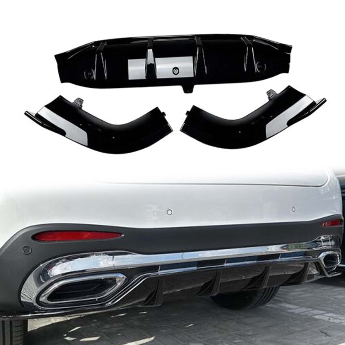 NEU Heck Diffusor Heckansatz für Mercedes Benz GLC X254 AMG Line GLC260 GLC300 AMG 2022+