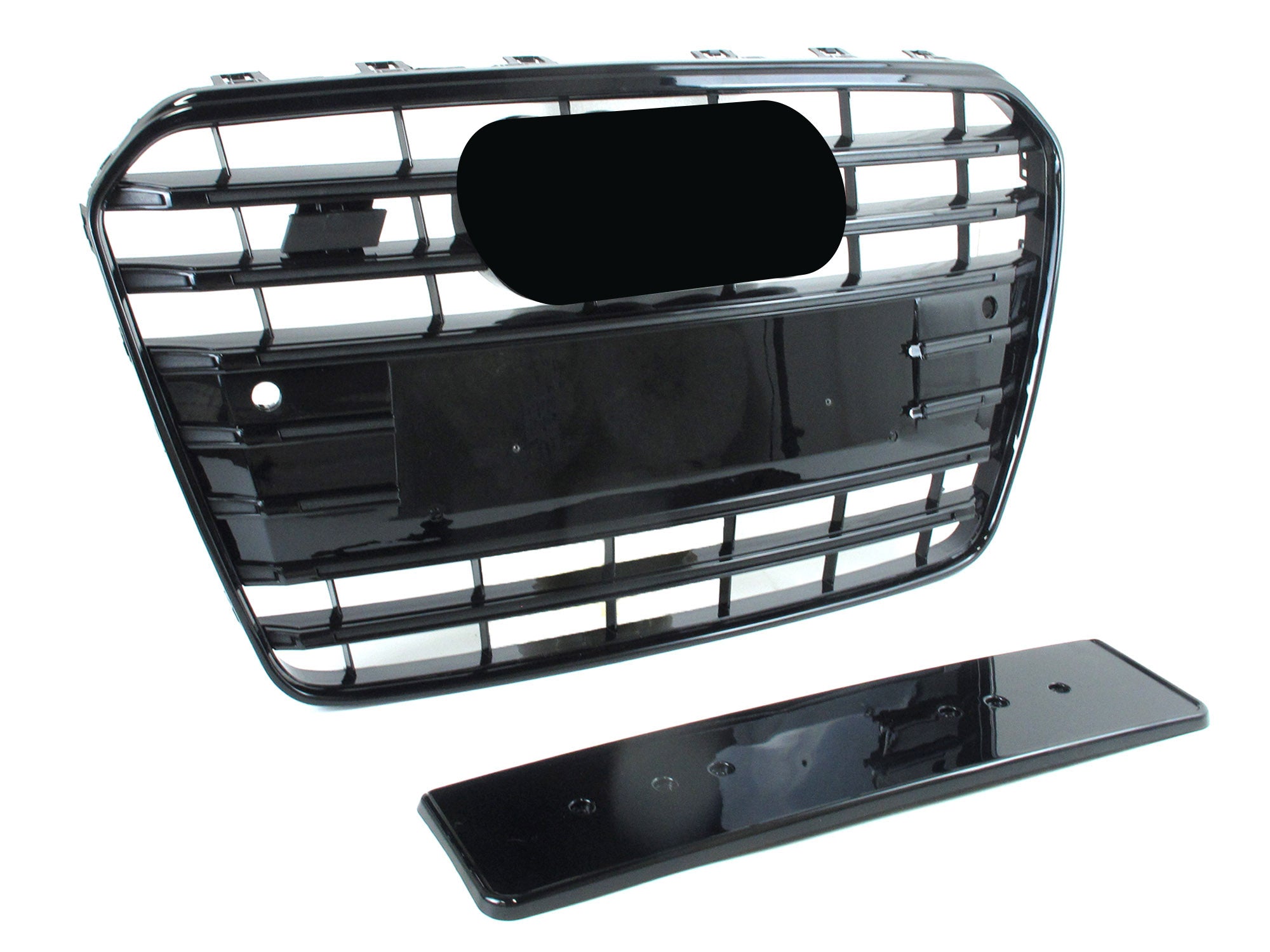 Schwarz Frontgrill Grill Kühlergrill für AUDI A5 S5 8T B8 Sportback Coupe Cabrio 2012-2016 Facelift