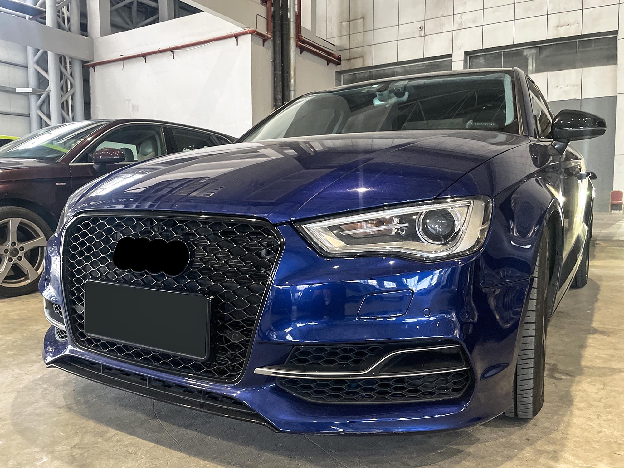 Wabengrill Kühlergrill Grill Schwarz für AUDI A3 8V S3 2012-2016 vor Facelift fg87