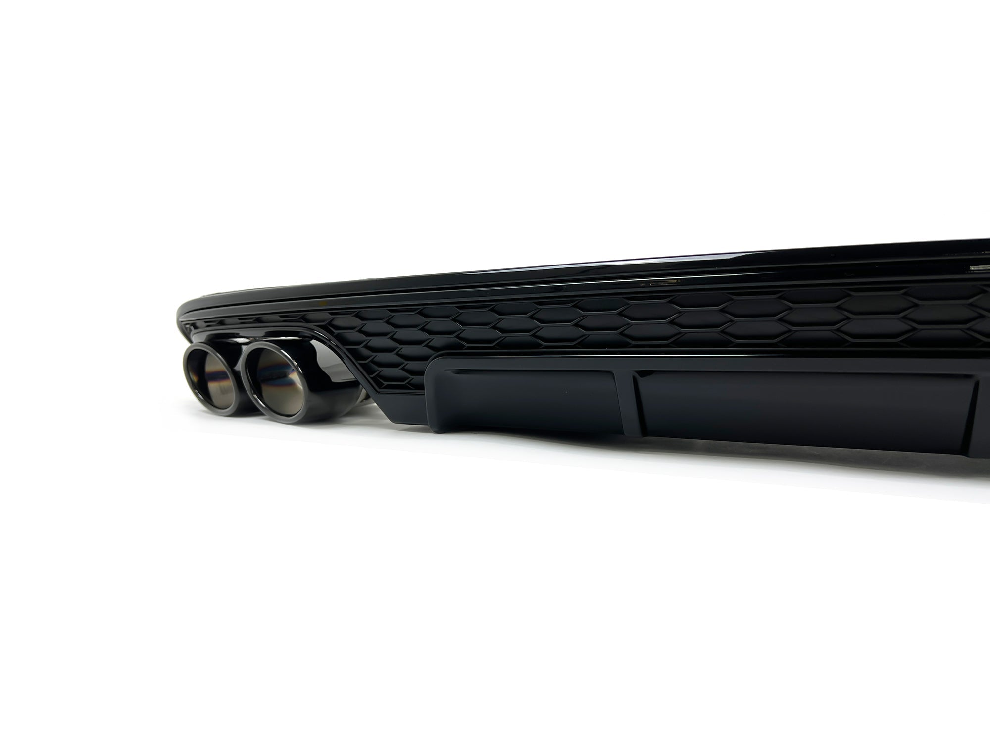 Schwarz Glanz Diffusor Auspuff für AUDI A6 Heckdiffusor C7 4G mit Seriens. MOPF 15-18