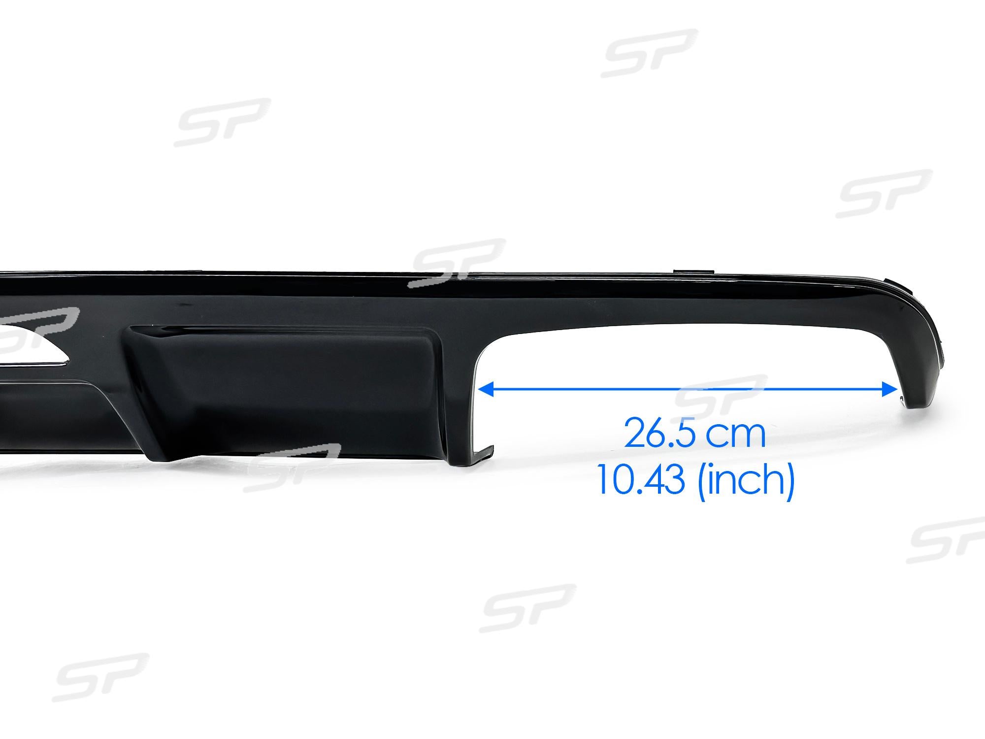 Schwarz Glanz Diffusor Silber Endrohre für Mercedes CLS W218 C218 AMG Line 2011-2017