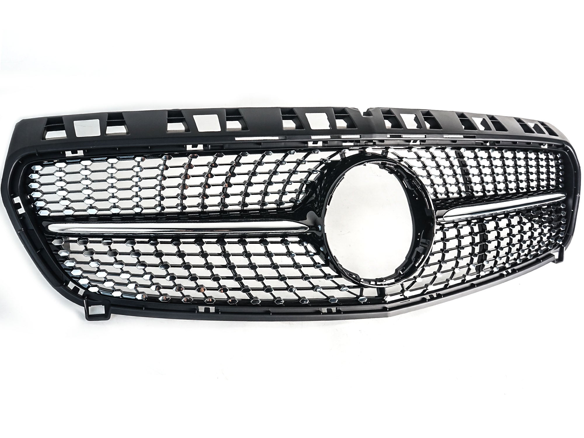 Kühlergrill Diamantgrill Diamant Grill Frontgrill Schwarz für Mercedes Benz A Klasse W176 A180 A220 OHNE Kamera 2012-2015 VFL