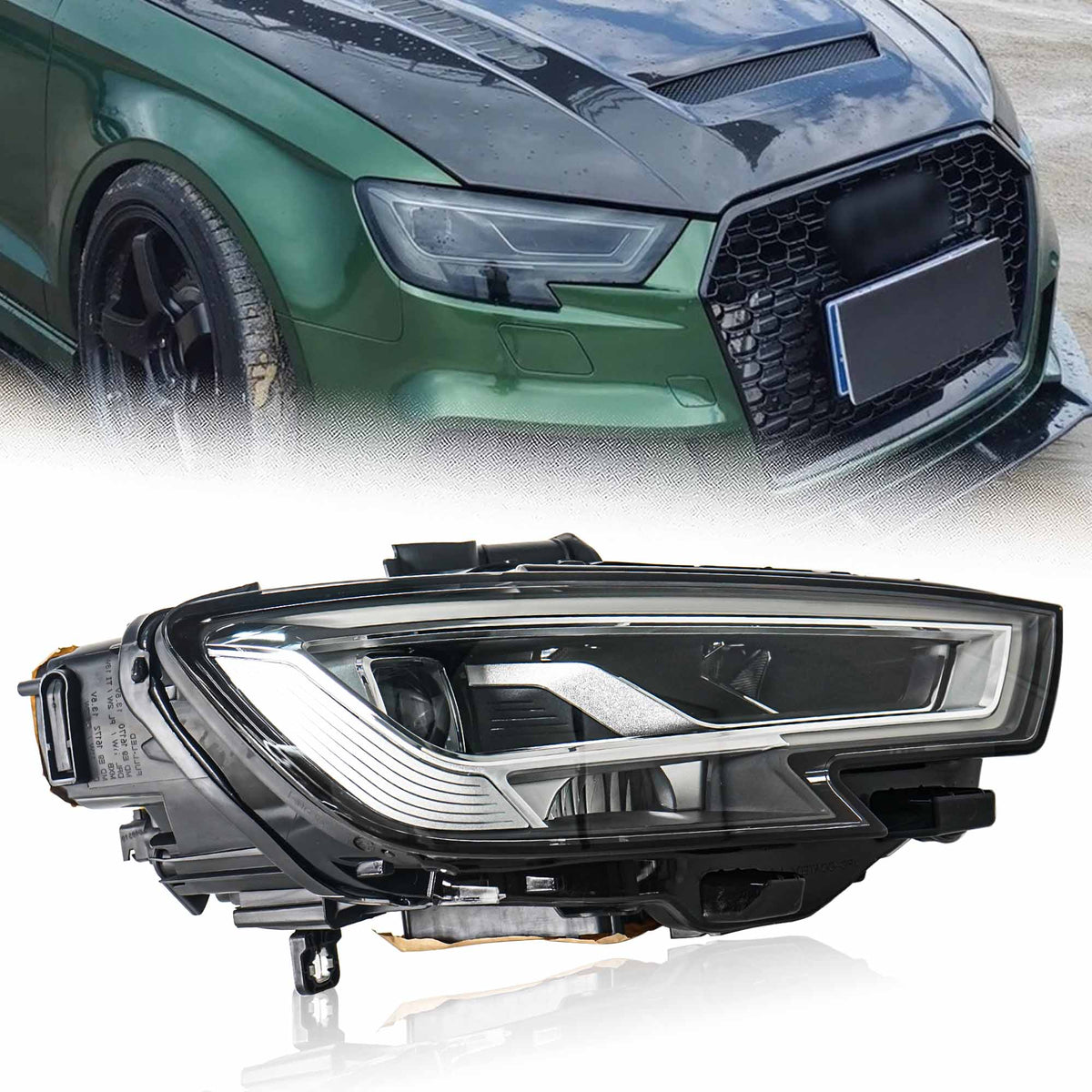 LED Rechts Scheinwerfer Frontscheinwerfer für Audi A3 S3 8V 17-20 8V0941034