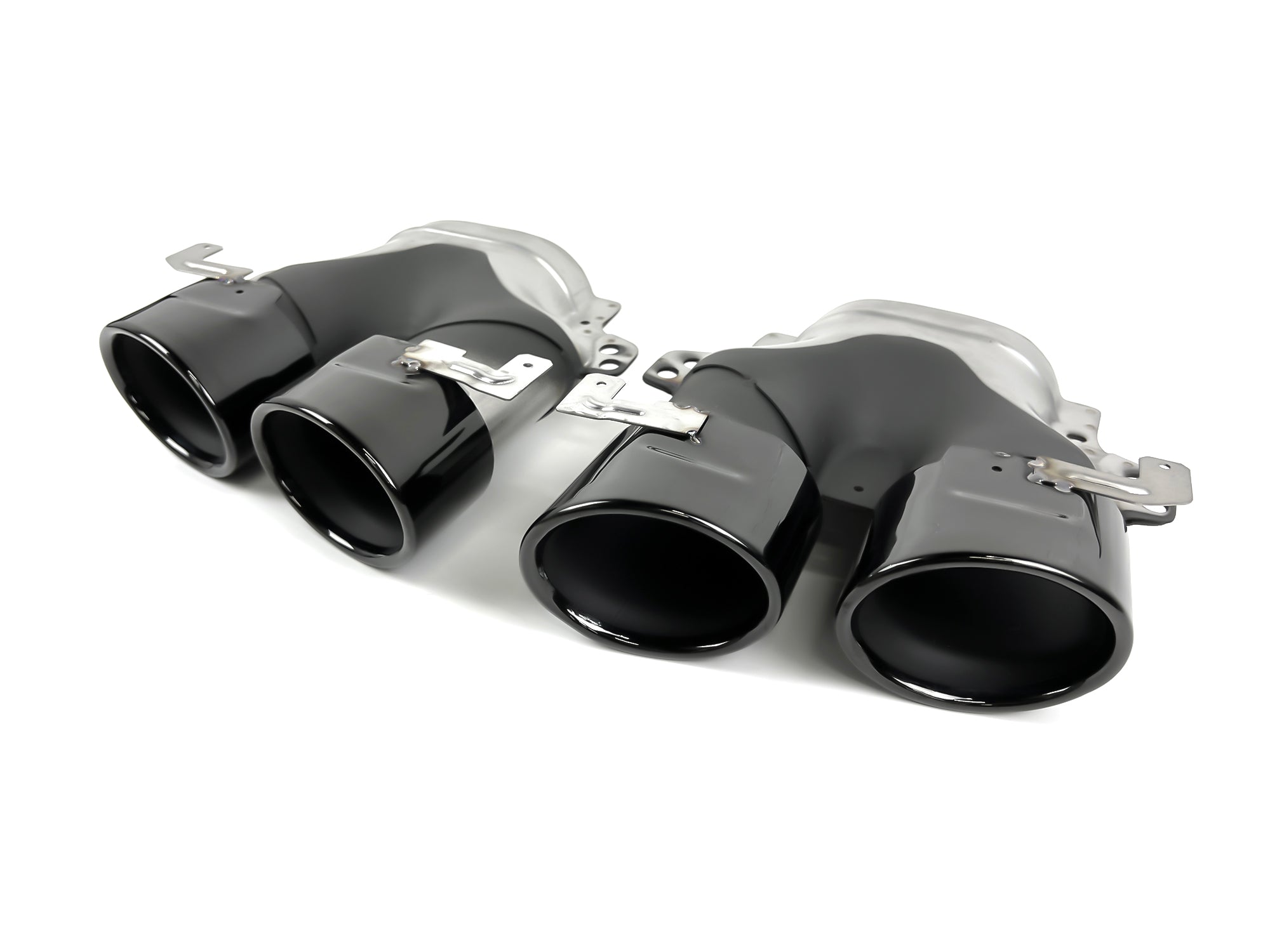 Diffusor Heckdiffusor + Auspuff Schwarz für Mercedes E-Klasse Coupe C238 A238 AMG Line 16-21