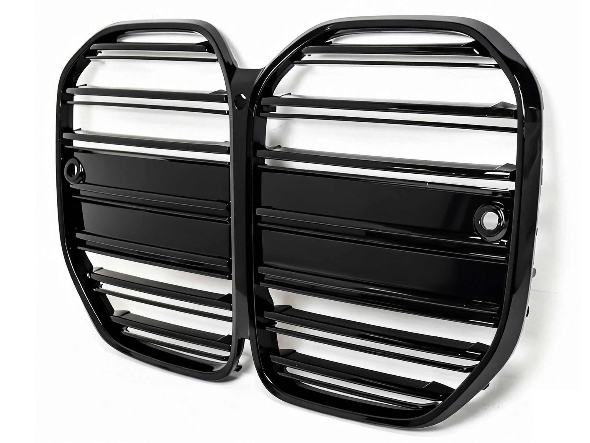 Schwarz Doppelsteg Kühlergrill Grill Frontgrill für BMW 4er G22 G23 OHNE ACC ab 2020