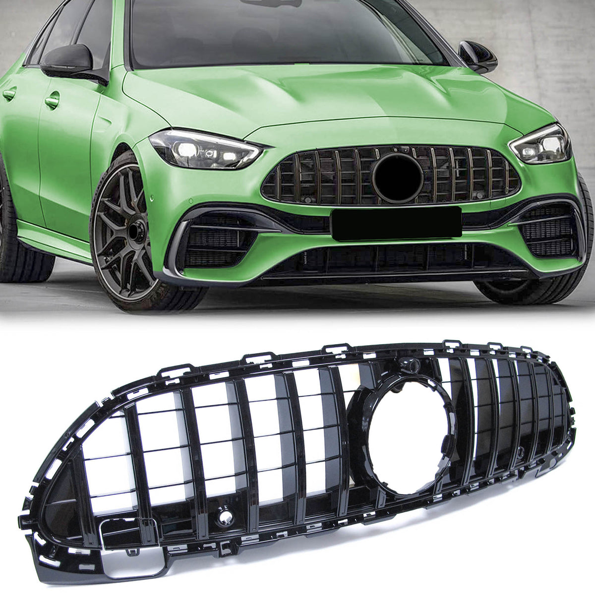 Kühlergrill Grill Glanz Schwarz GT Panamericana für Mercedes W206 S206 AMG Line ab 2021