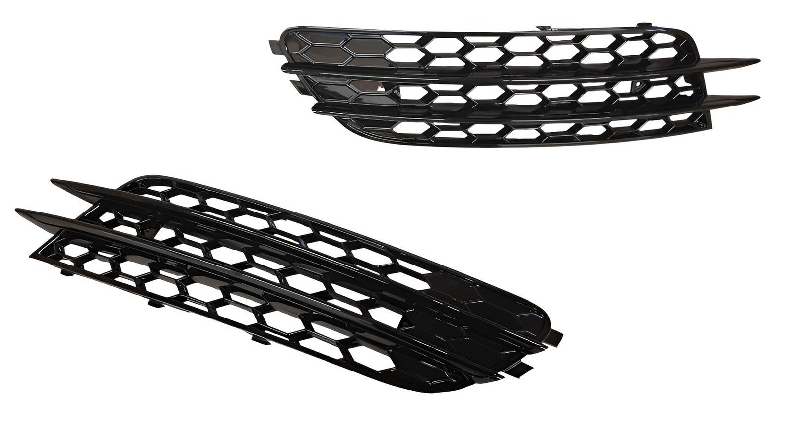 Glanz Schwarz Waben Gitter Lüftungsgitter Grill für Audi A6 C7 4G Standard 11-14