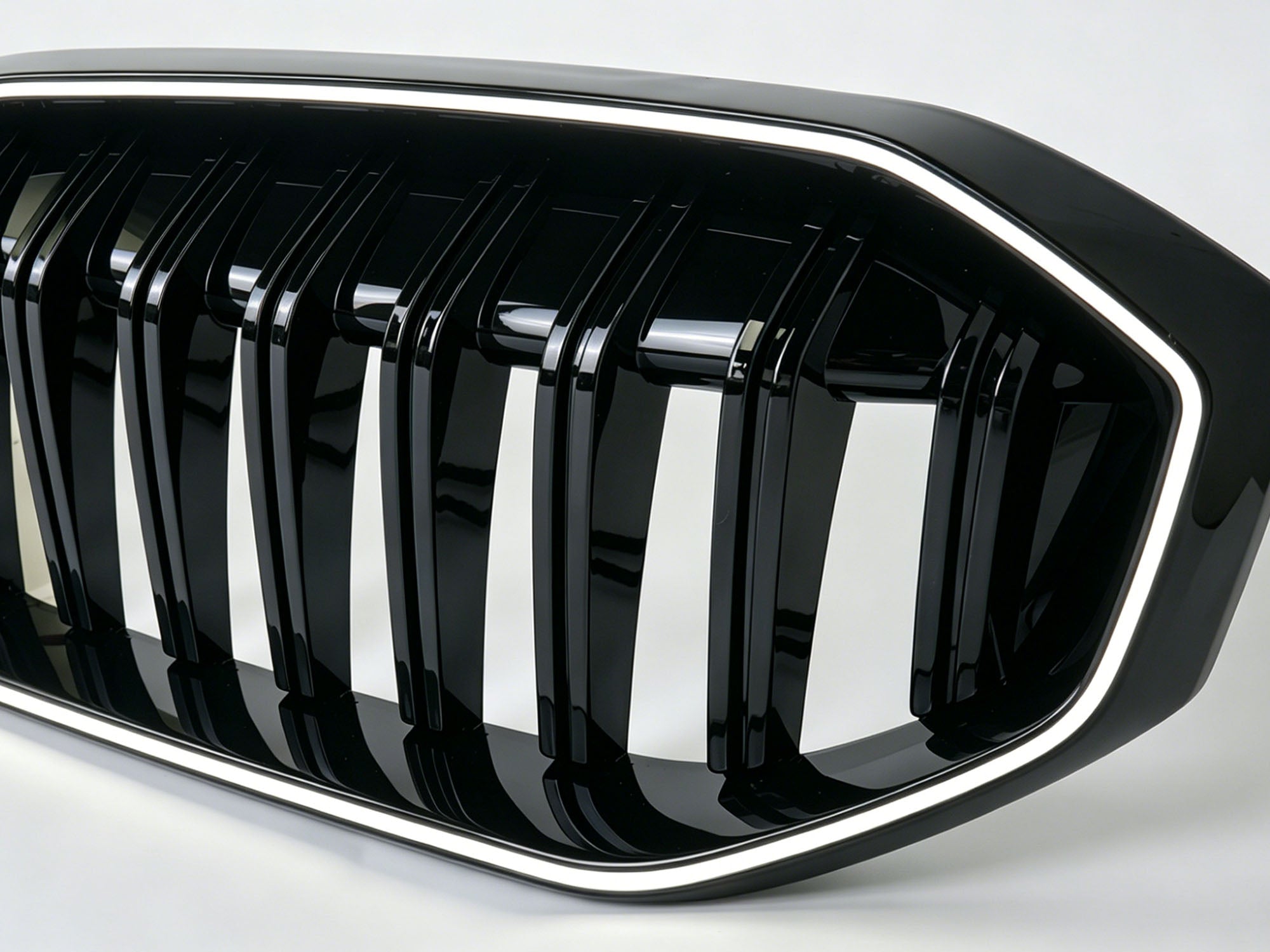 Schwarz LED Kühlergrill Nieren Grill Frontgrill für BMW 3er G20 G21 2023+