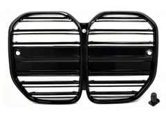 Schwarz Doppelsteg Kühlergrill Grill Frontgrill für BMW 4er G22 G23 OHNE ACC ab 2020