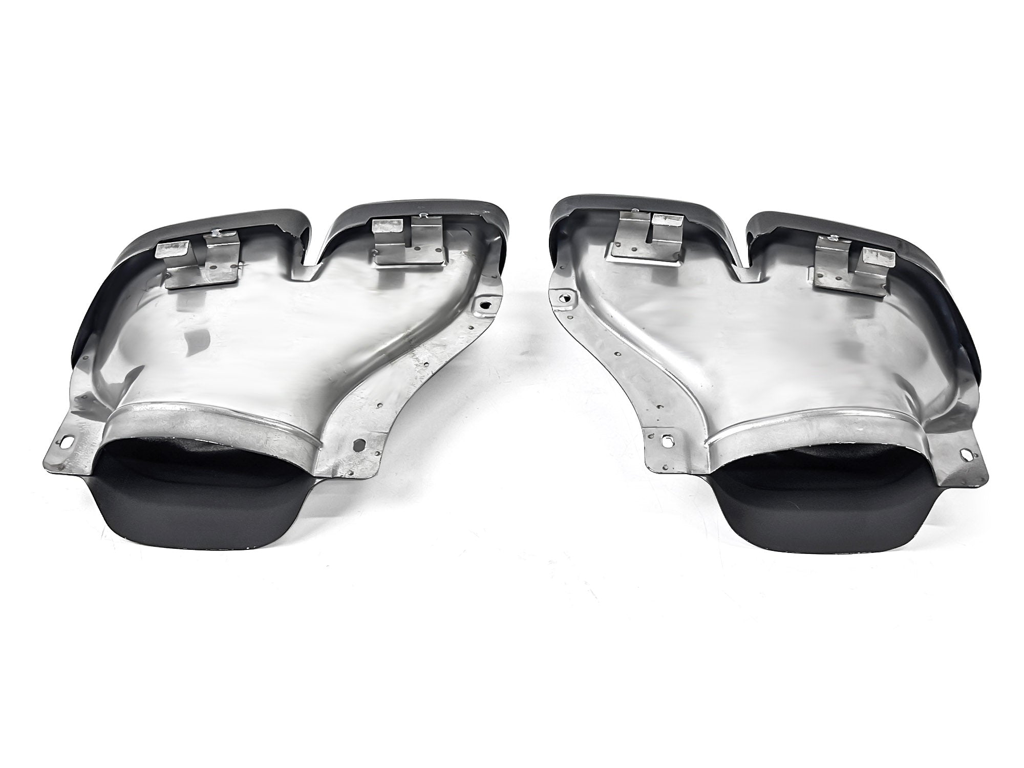 Heckdiffusor Auspuffblenden Schwarz Glanz für Mercedes CLS C257 AMG Line 18-23 OHNE ABE