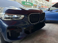 Doppelsteg Schwarz LED Grill Kühlergrill Nieren für BMW X5 G05 2018-2023