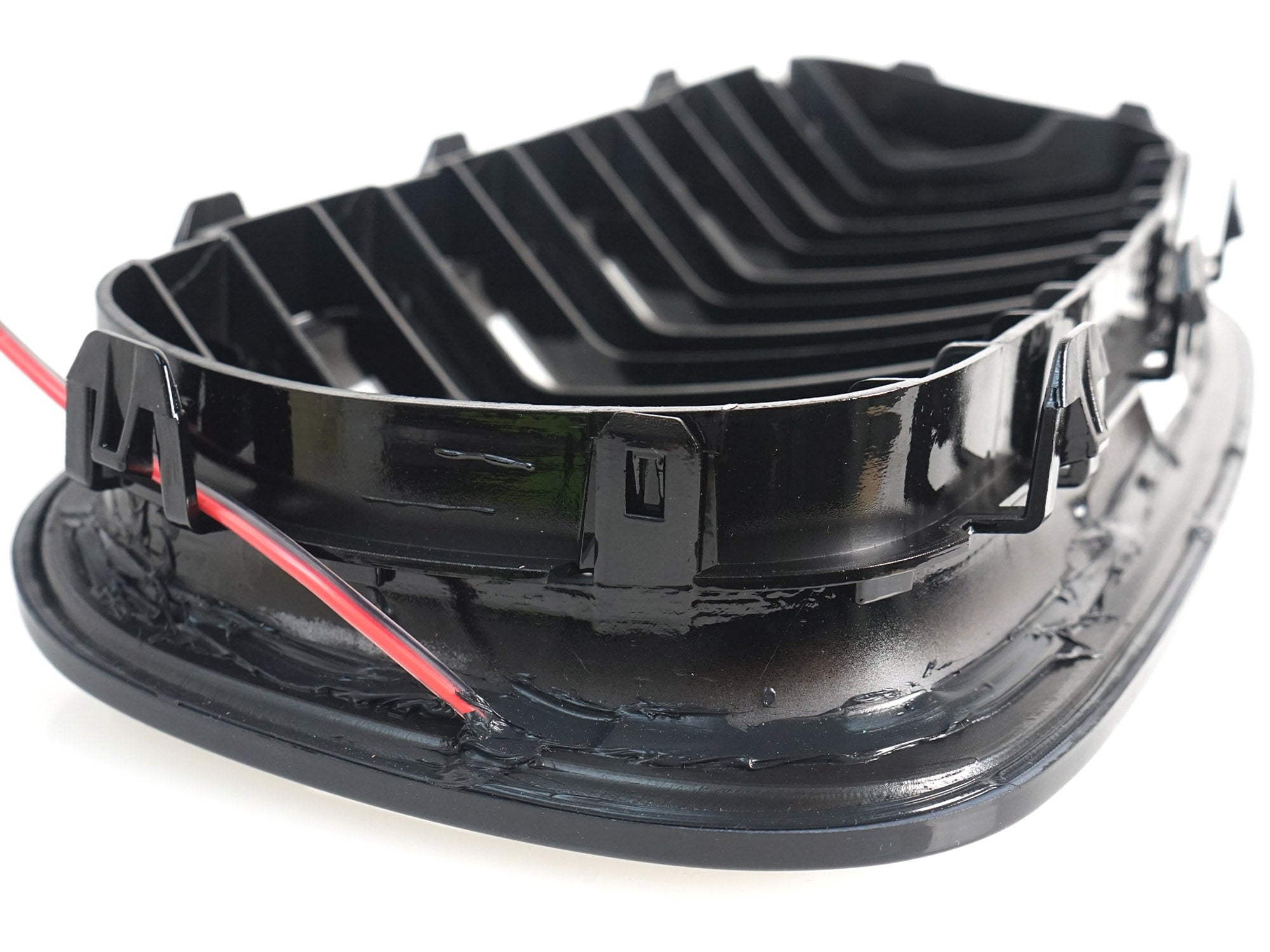 Schwarz LED Kühlergrill Grill Frontgrill für BMW 5er F10 F11 2011-2017