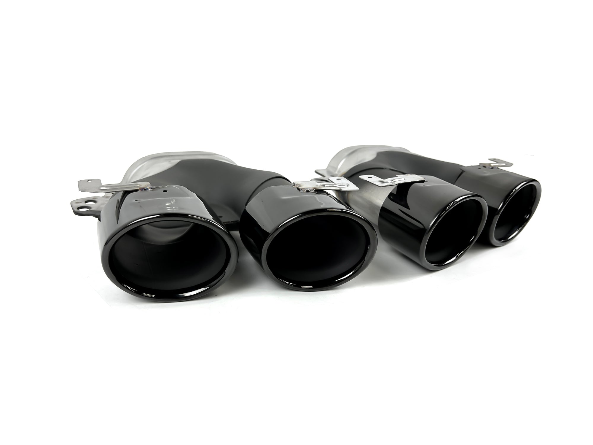 Diffusor Heckdiffusor + Auspuff Schwarz für Mercedes E-Klasse Coupe C238 A238 AMG Line 16-21