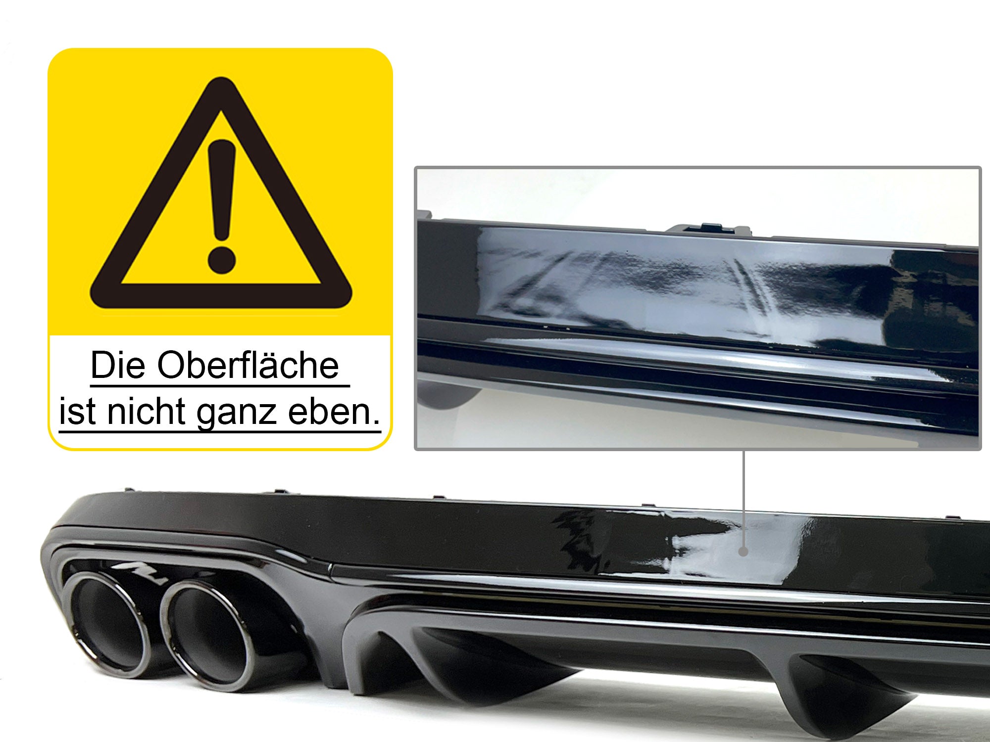 Diffusor Heckdiffusor Auspuff Schwarz für Mercedes E-Klasse Coupe C238 A238 AMG Line 16-21