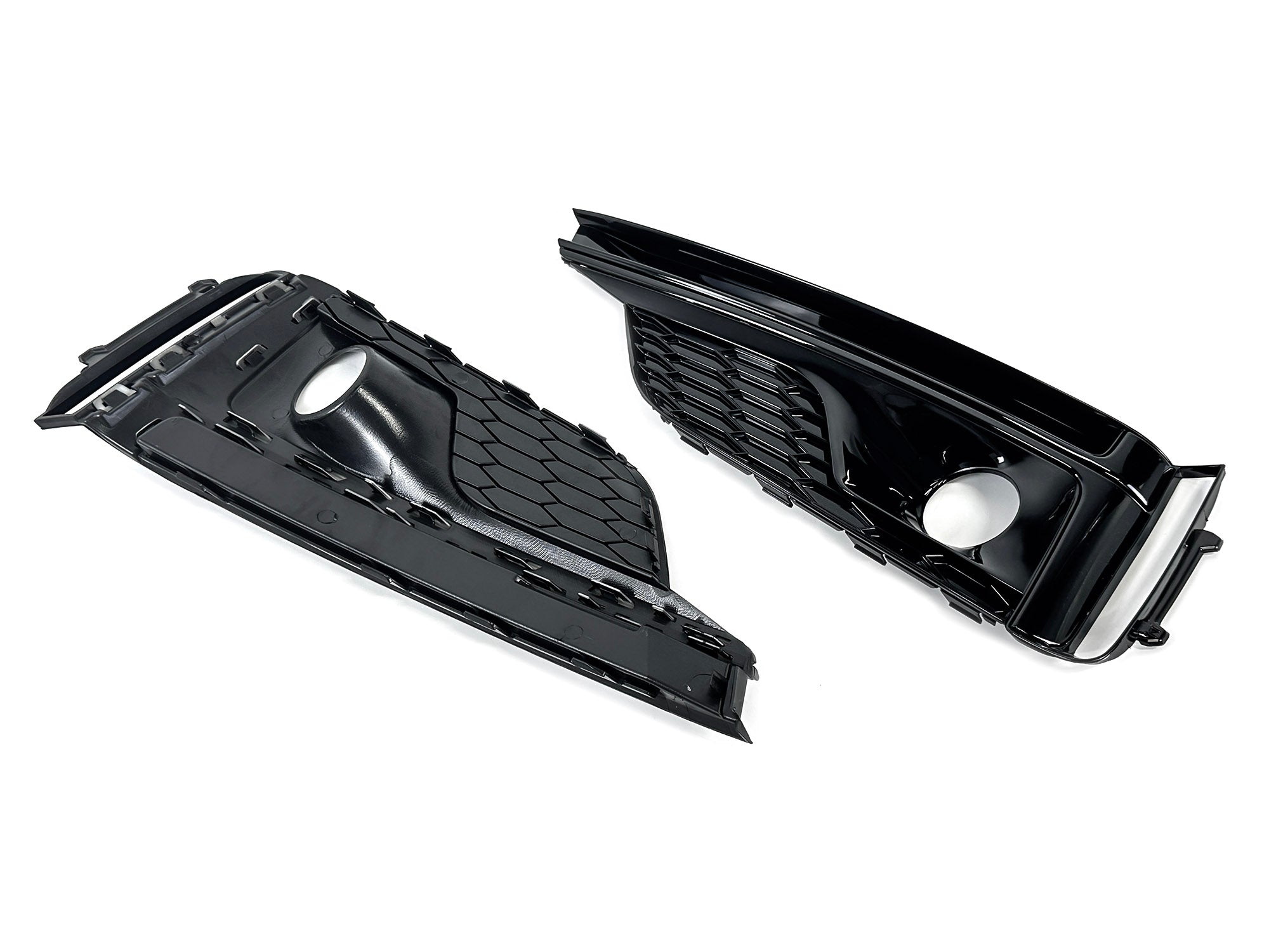 Lüftungsgitter Nebelscheinwerfer Gitter Sport Blenden Schwarz für Audi A5 F5 S-Line 2016-2019 VFL