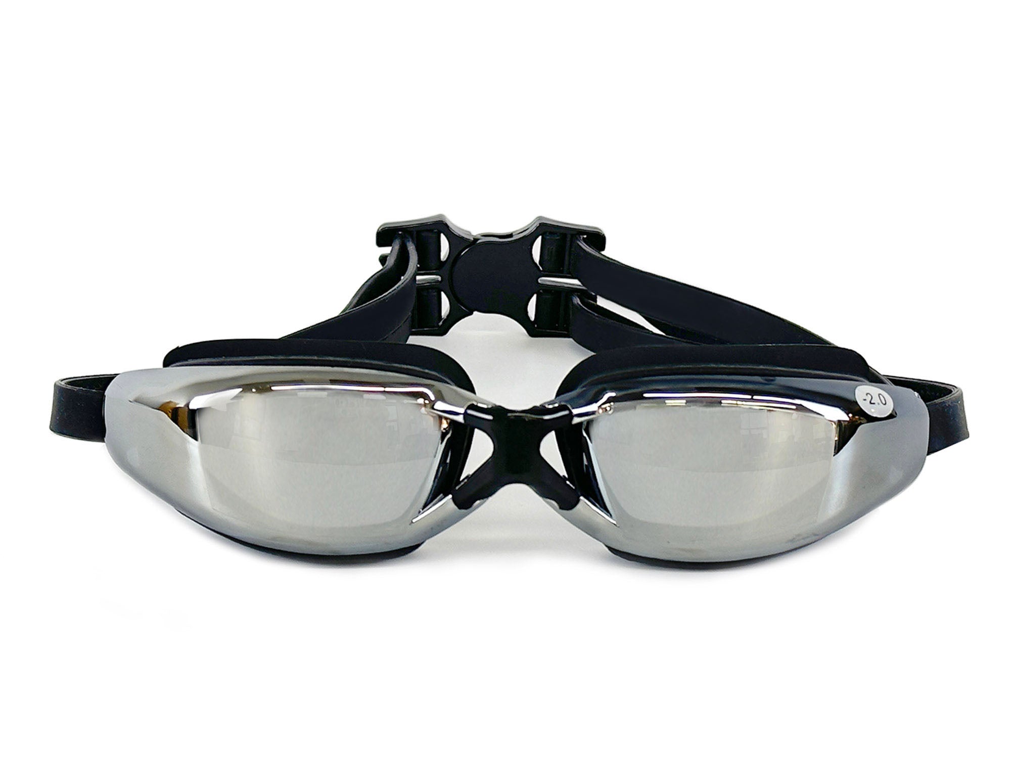 Schwimmbrille mit Sehstärke Antibeschlag UV-Schutz Goggles mit Spiegel -1,5 bis -7,5 für Männer Frauen