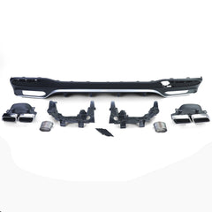 Für Mercedes GLS X166 2015-2019 Stoßstange Heckdiffusor + 4 Rohr Endrohre Chrom