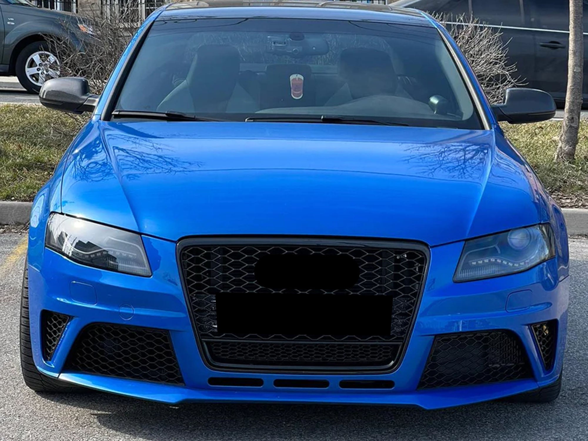 Grill Wabengrill Kühlergrill Schwarz für AUDI A4 B8 Limo Avant 2007-2011 fg197