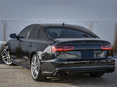 Heckdiffusor Diffusor + Auspuff Schwarz für AUDI A6 C7 4G Limo Avant S Line 2015-2018