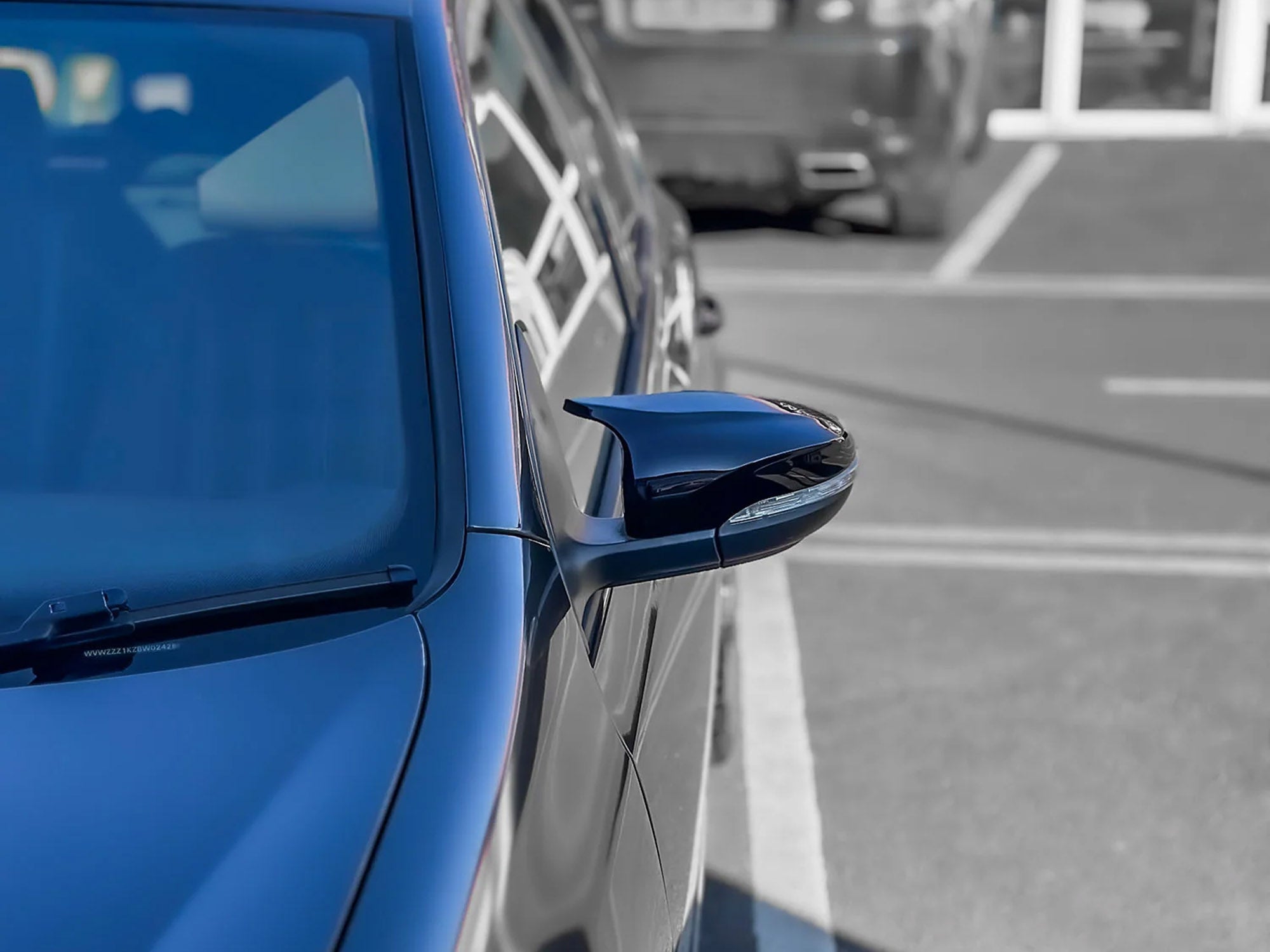Sport Paar Schwarz Glanz Spiegelkappen Außenspiegel für VW Golf 6 VI 2009-2013