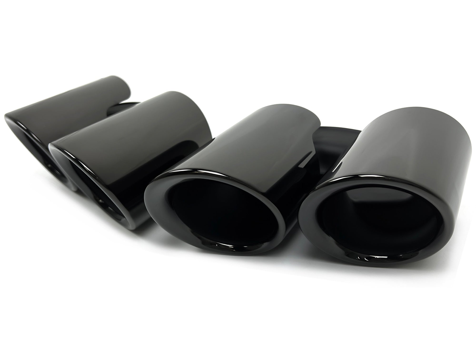 Sport Auspuff Auspuffblenden Endrohre Schwarz GTS Optik für Porsche Panamera 2018 2019 2020 2021 2022 Benzin