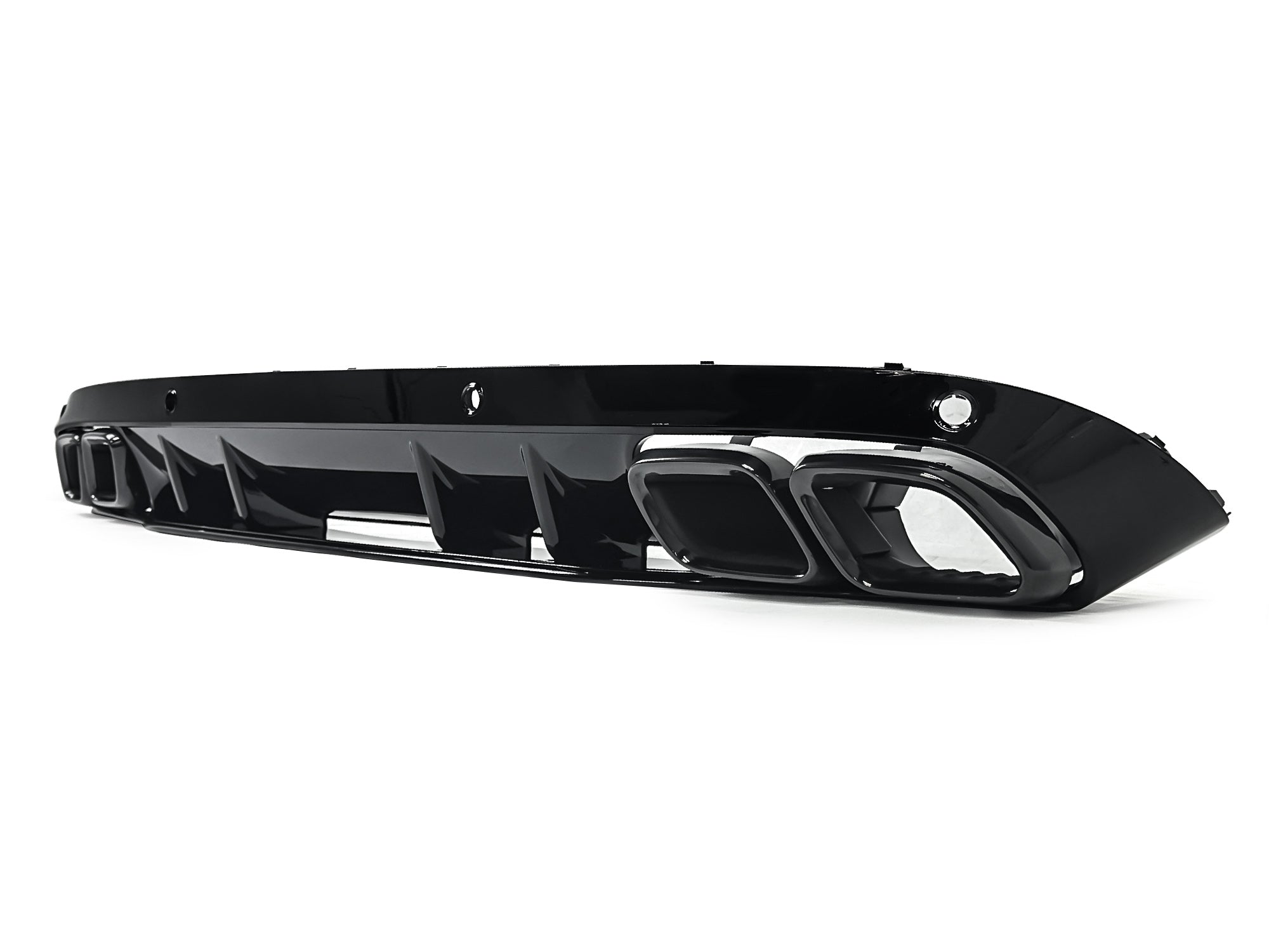 C63s Look Heckdiffusor Diffusor Auspuff Schwarz für Mercedes W205 S205 Seriens.