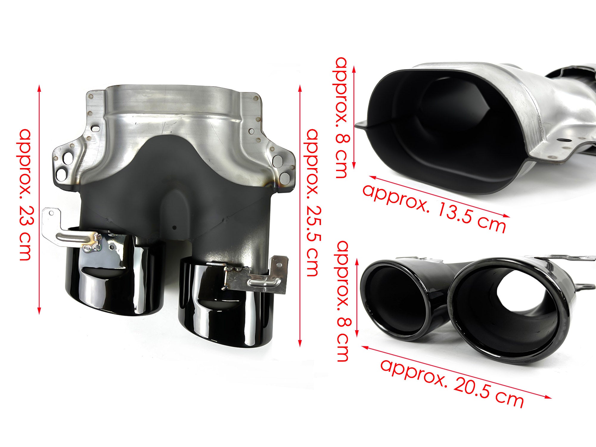 Diffusor Heckdiffusor + Auspuff Schwarz für Mercedes E-Klasse Coupe C238 A238 AMG Line 16-21