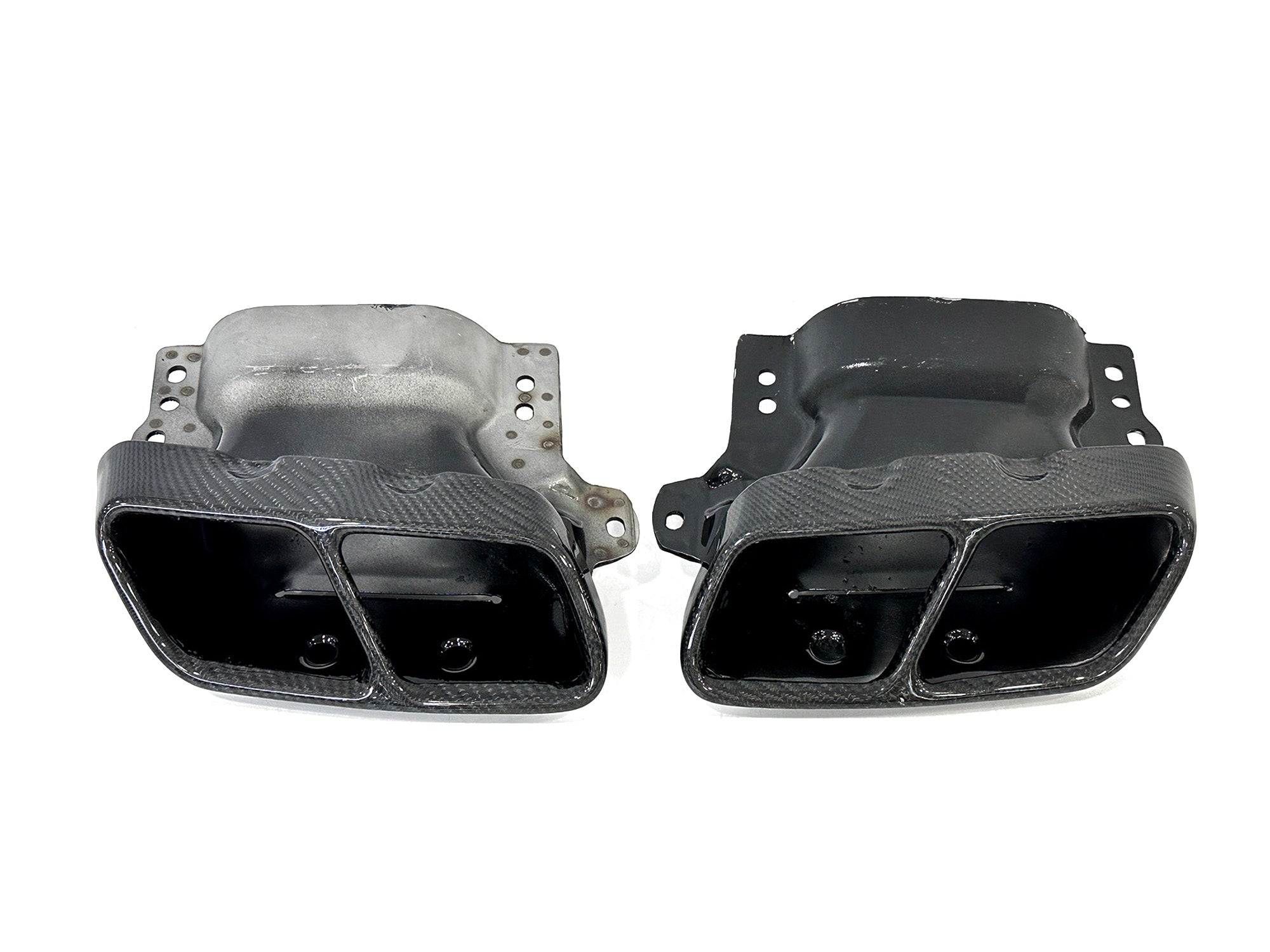 NEU Schwarz Carbon Auspuffblenden für Mercedes Benz W176 A45 AMG CLA 45 AMG C117 GLA45 AMG et249