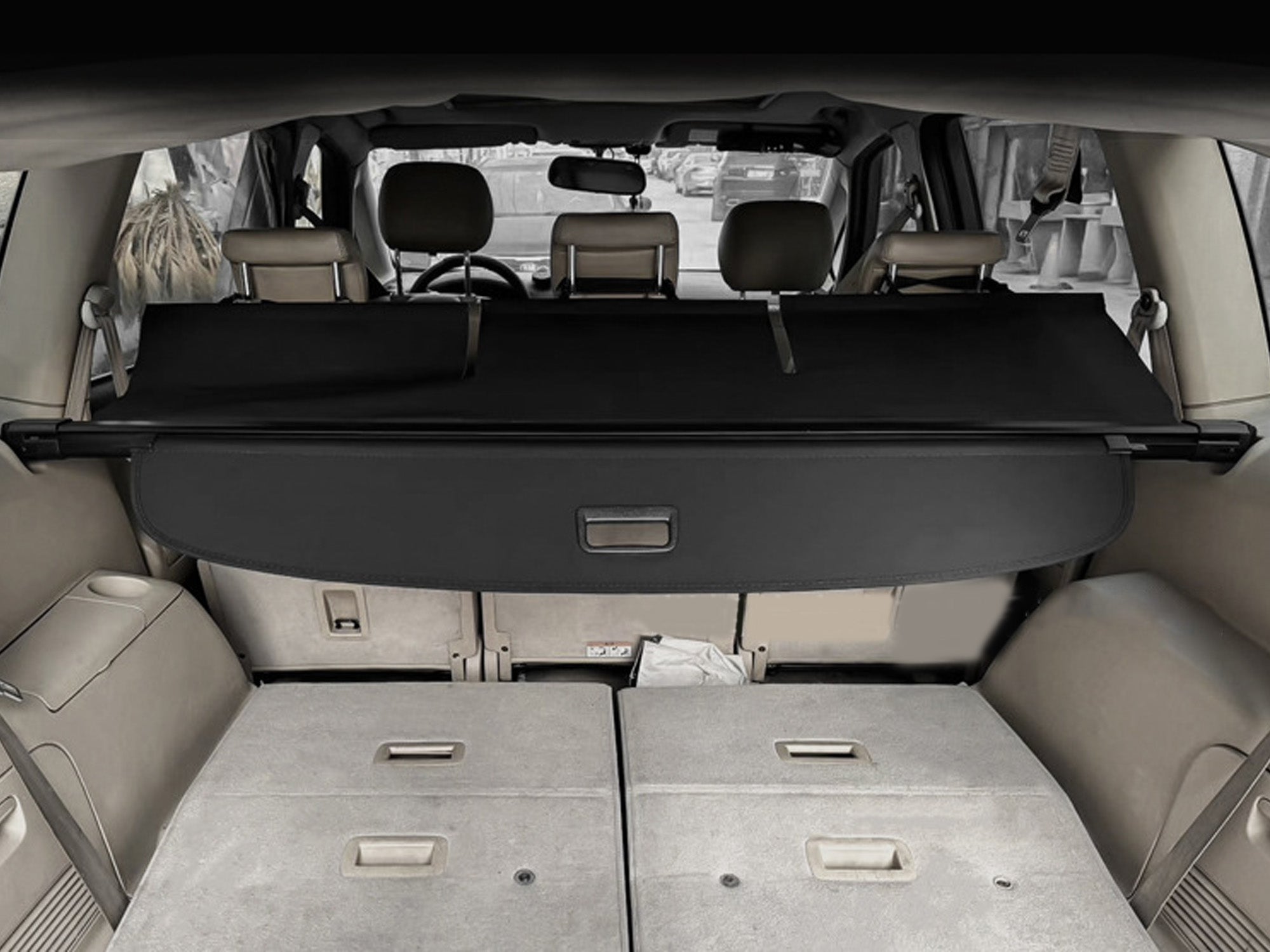 Für Ford S-MAX 2006-2014 Schwarz Laderaumabdeckung Abdeckrollo Kofferraum Rollo