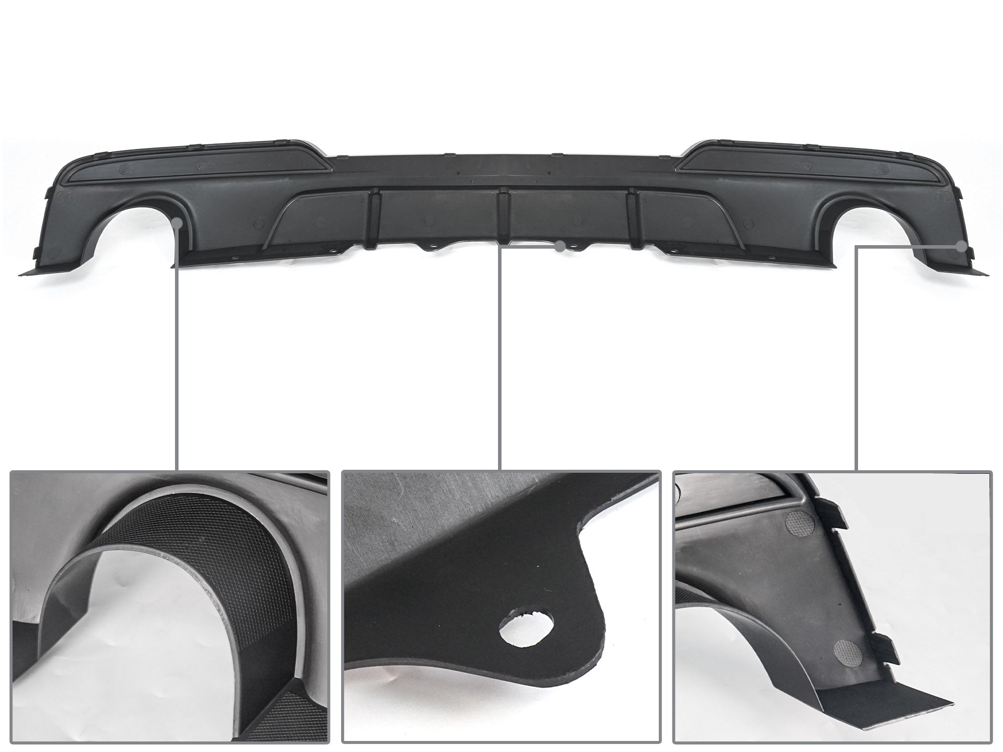 Schwarz Glanz Heckdiffusor Diffusor für BMW 5er F10 F11 M Paket 10-17 OHNE ABE