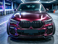 Schwarz Stoßstange Spoiler Lippe Frontspoiler für BMW X6 G06 M Paket 19-25