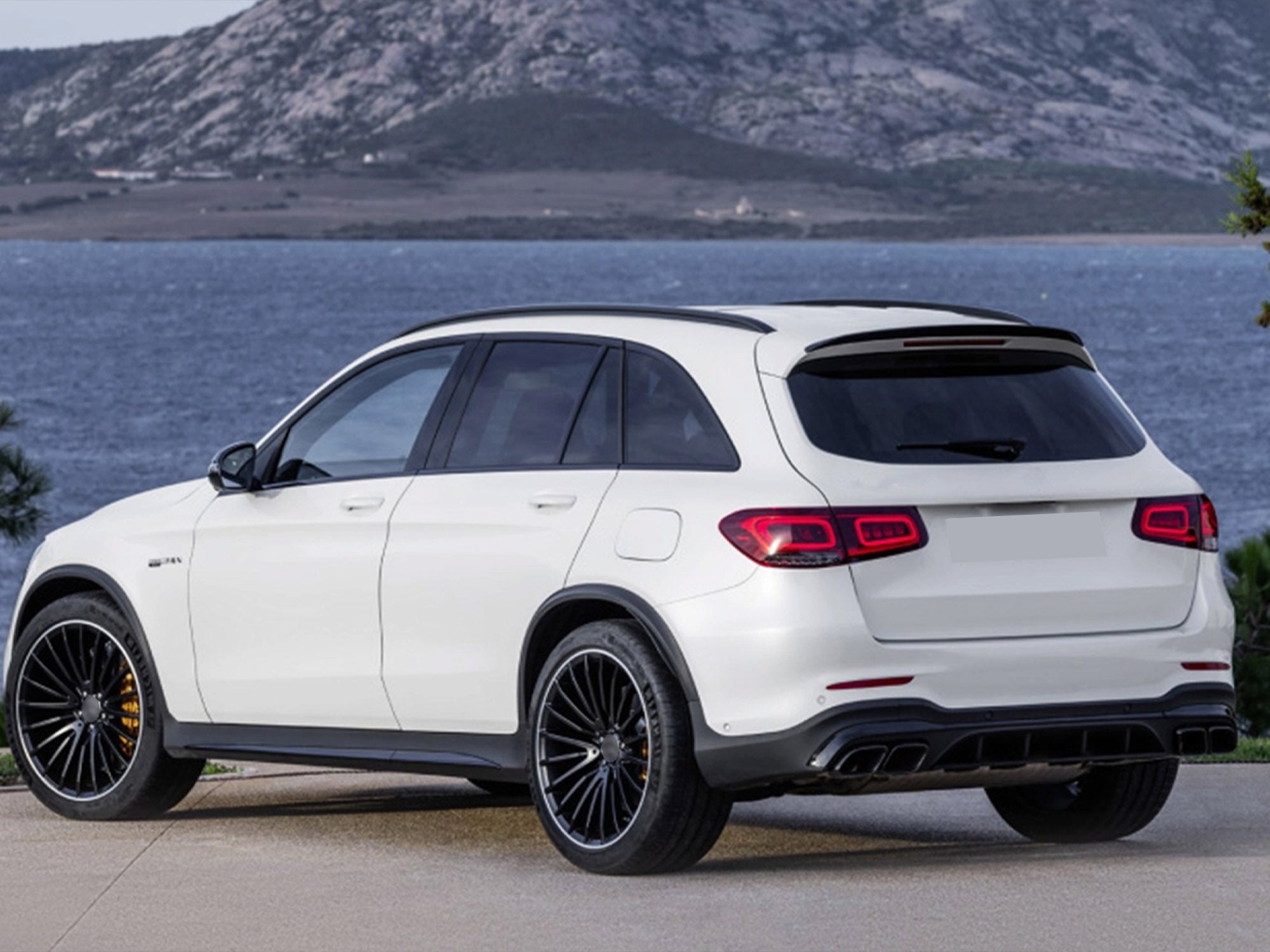 Dachspoiler Spoiler Heckspoiler Schwarz Glanz für Mercedes Benz GLC X253 SUV 15-22