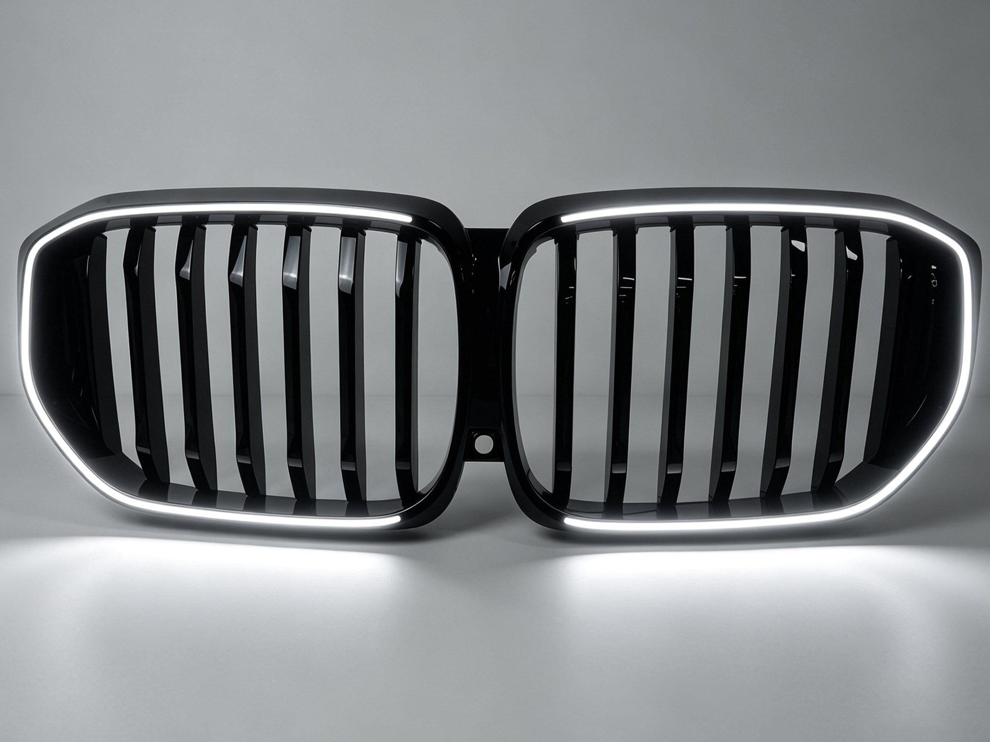 LED Kühlergrill Grill Frontgrill Schwarz Einsteg für BMW X5 G05 2023-2026 LCI