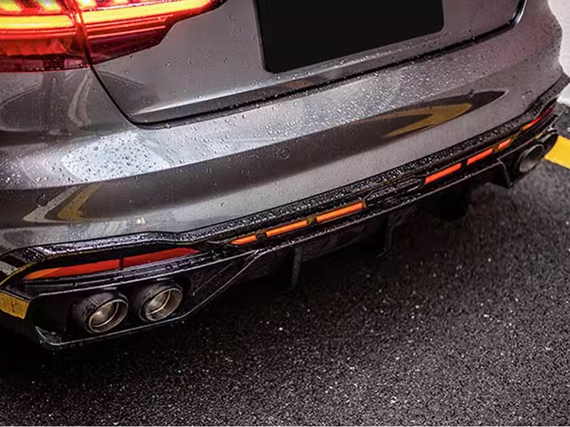 Matt Carbon Endrohr Auspuffblenden Duplex für AUDI A4 A5 B8 A6 C7 Q5 8U et298