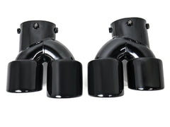 Schwarz Glanz Endrohr Auspuffblende für BMW G42 G20 G21 G22 G23 G26 Rohr 60-63mm