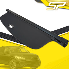 Für VW Tiguan L Allspace 2017-2024 Schwarz Laderaumabdeckung Abdeckrollo Kofferraum Rollo