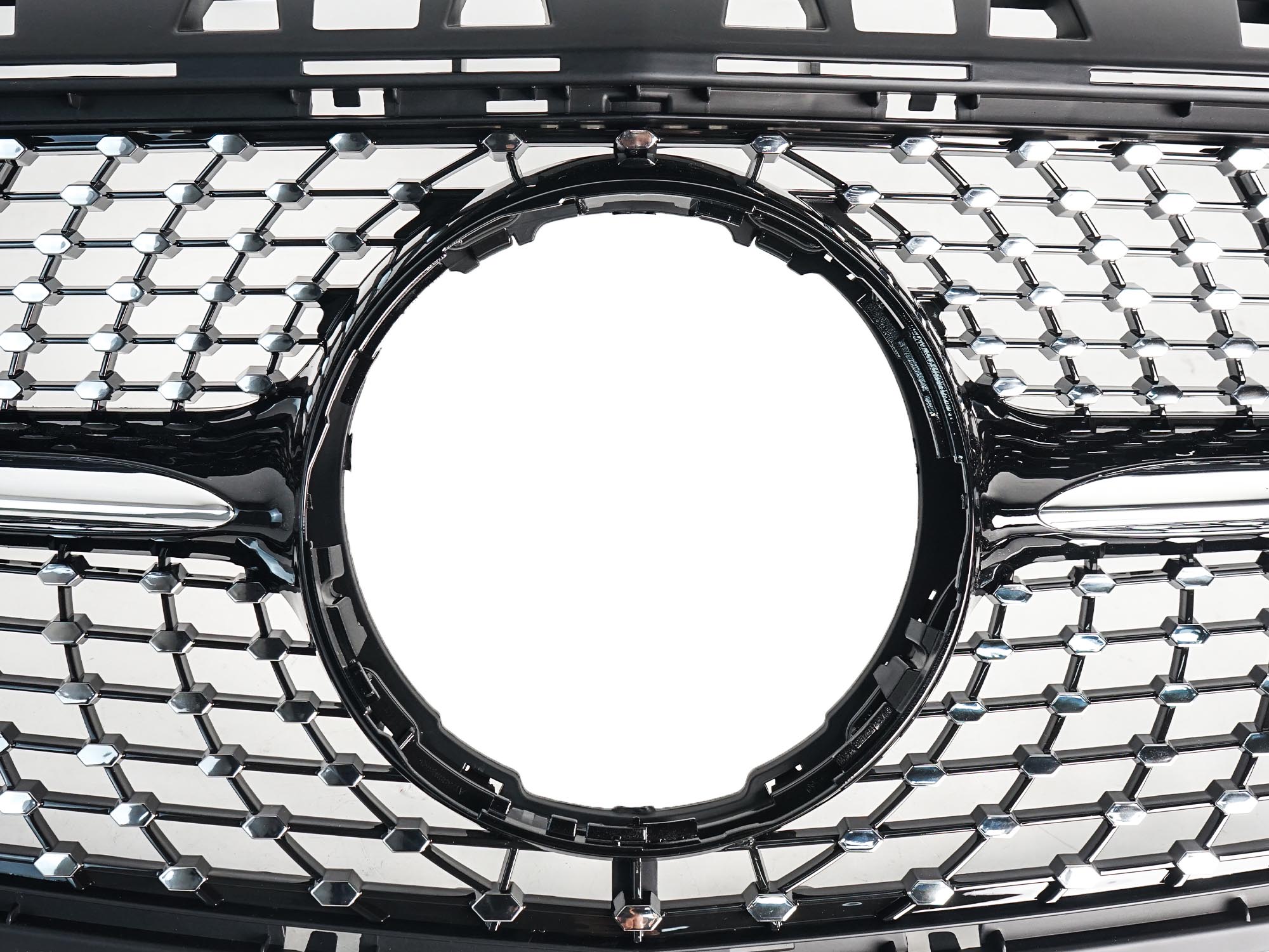Kühlergrill Diamantgrill Diamant Grill Frontgrill Schwarz für Mercedes Benz A Klasse W176 A180 A220 OHNE Kamera 2012-2015 VFL