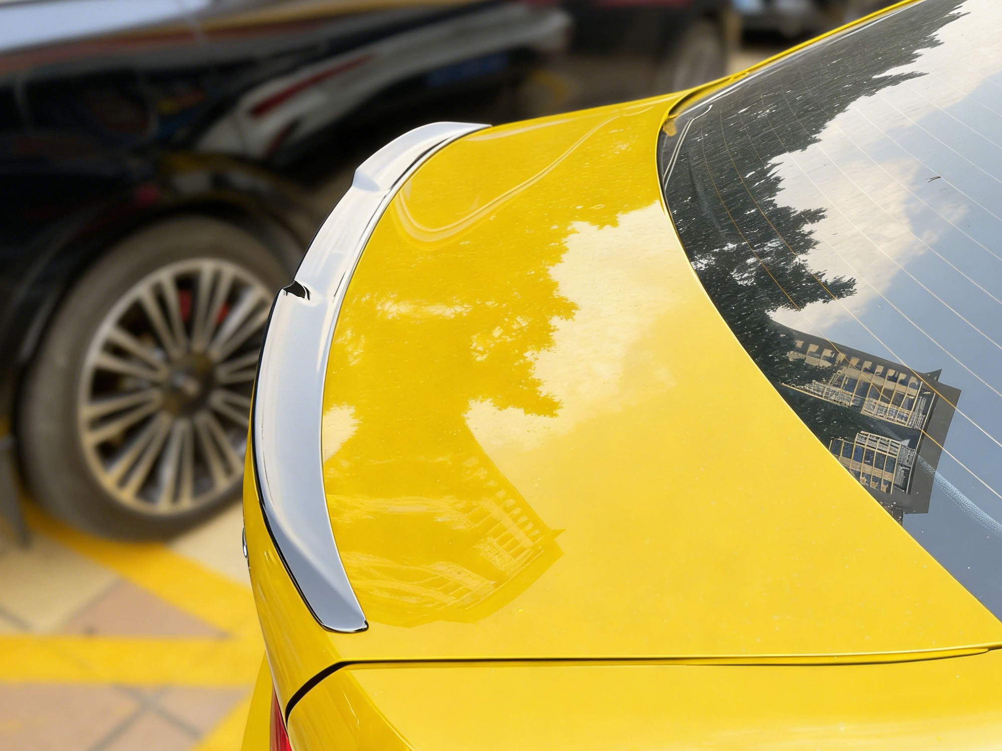 Schwarz Spoiler Heckspoiler Lippe Heckflügel Passend für 3er G20 Limo 2019-2022  sp131
