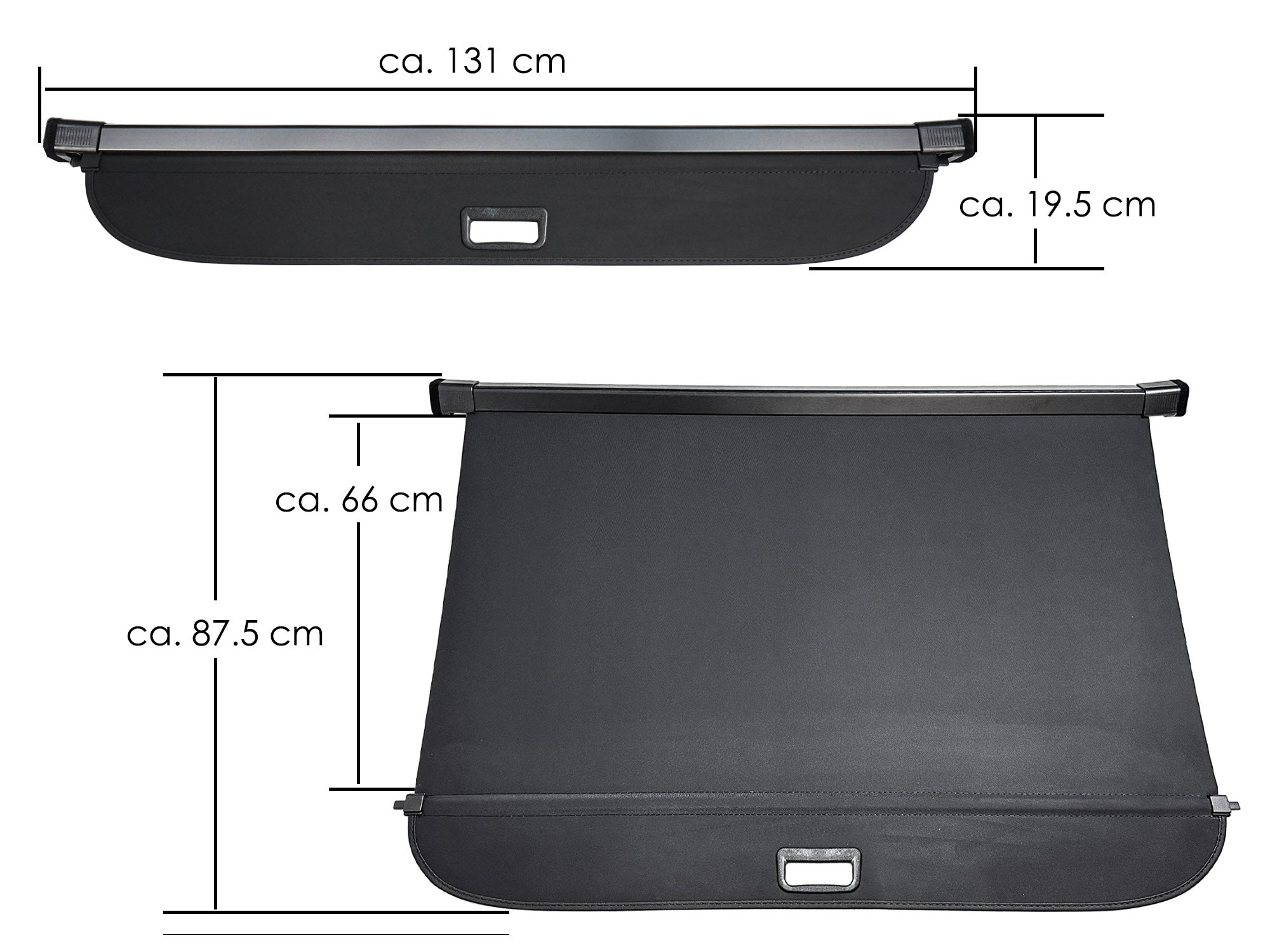 Für VW Touran 03-15 Schwarz Laderaumabdeckung Abdeckrollo Kofferraum Rollo