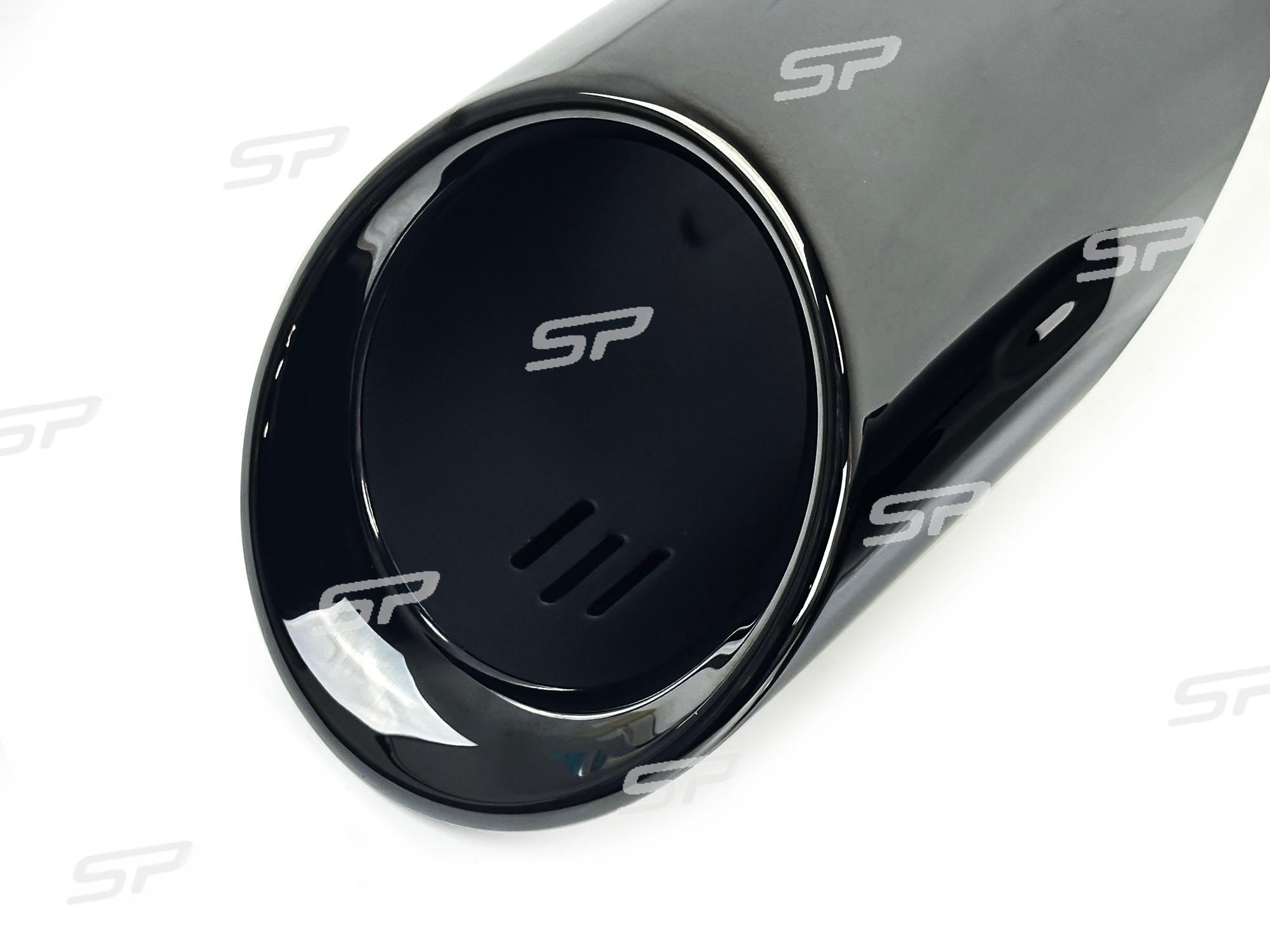 Sport Auspuff Auspuffblenden Endrohre Schwarz GTS Optik für Porsche Macan S 95B 3.0L 2014-2024 et146