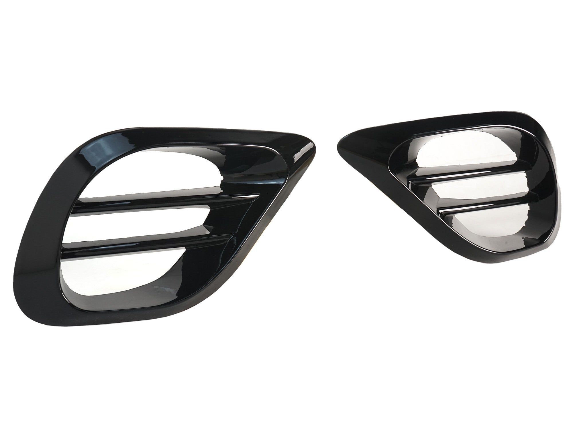 Schwarz Lüftungsgitter Flossen Canards Gitter für Mercedes E Klasse W213 S213 C238 A238 AMG-Line 2020+