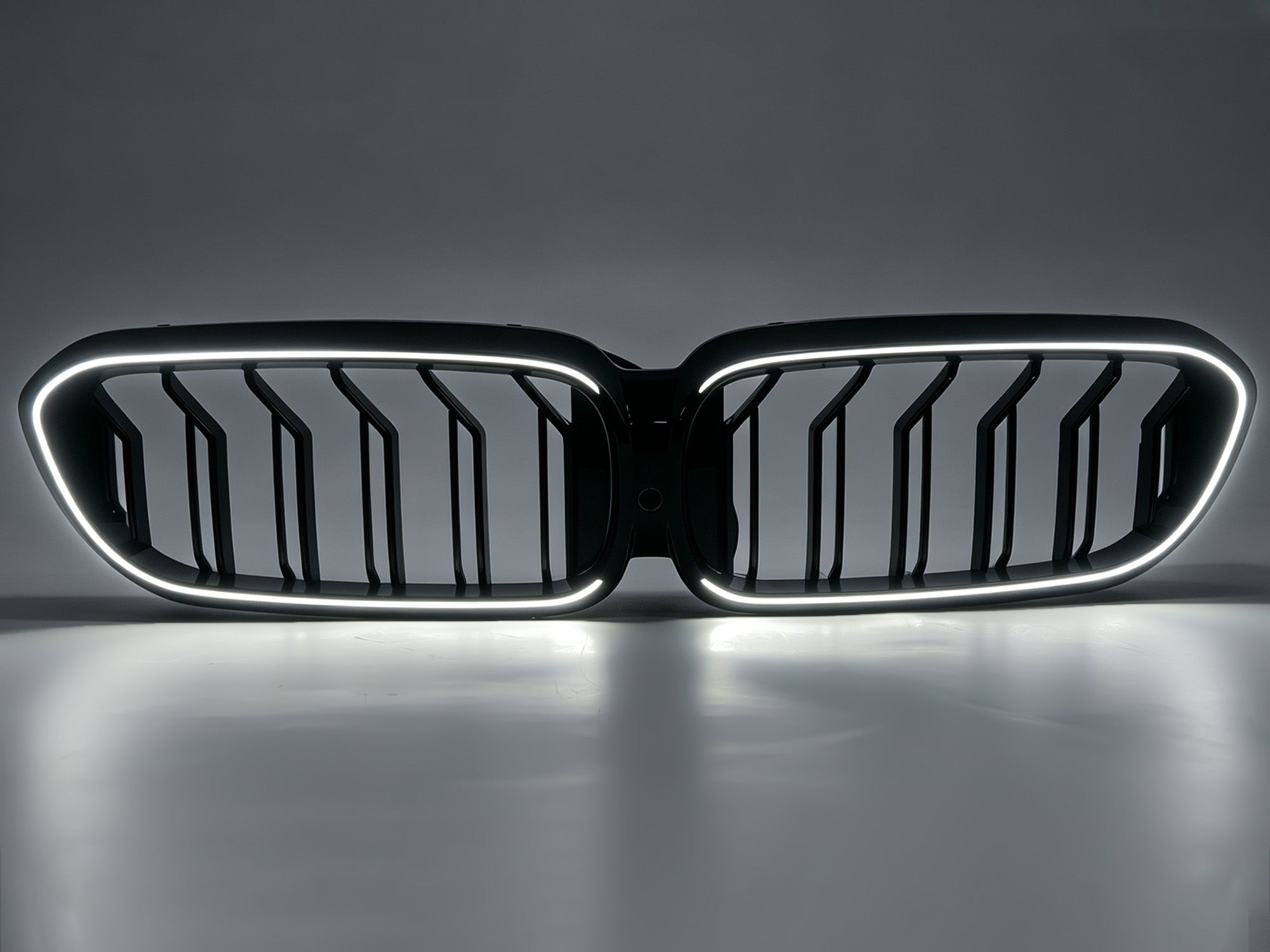 LED Kühlergrill Grill Frontgrill Schwarz für BMW 5er G30 G31 2017-2020 vor LCI