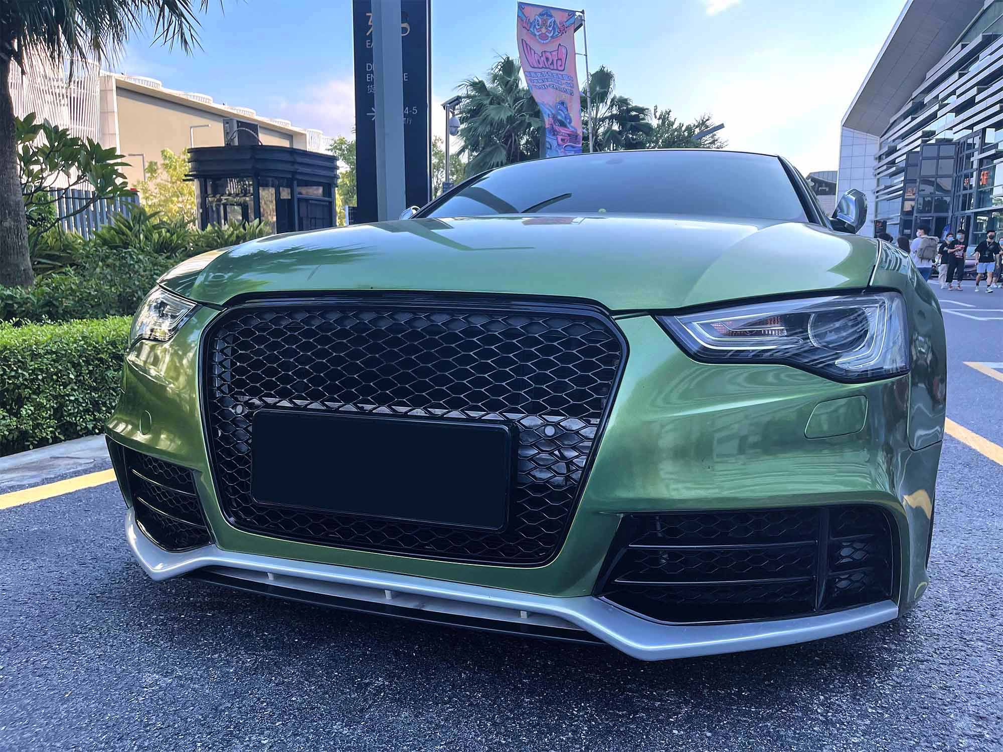Wabengrill Kühlergrill Grill Glänzend Schwarz für AUDI A5 8T S5 Sportback Coupe Facelift 2012-2016