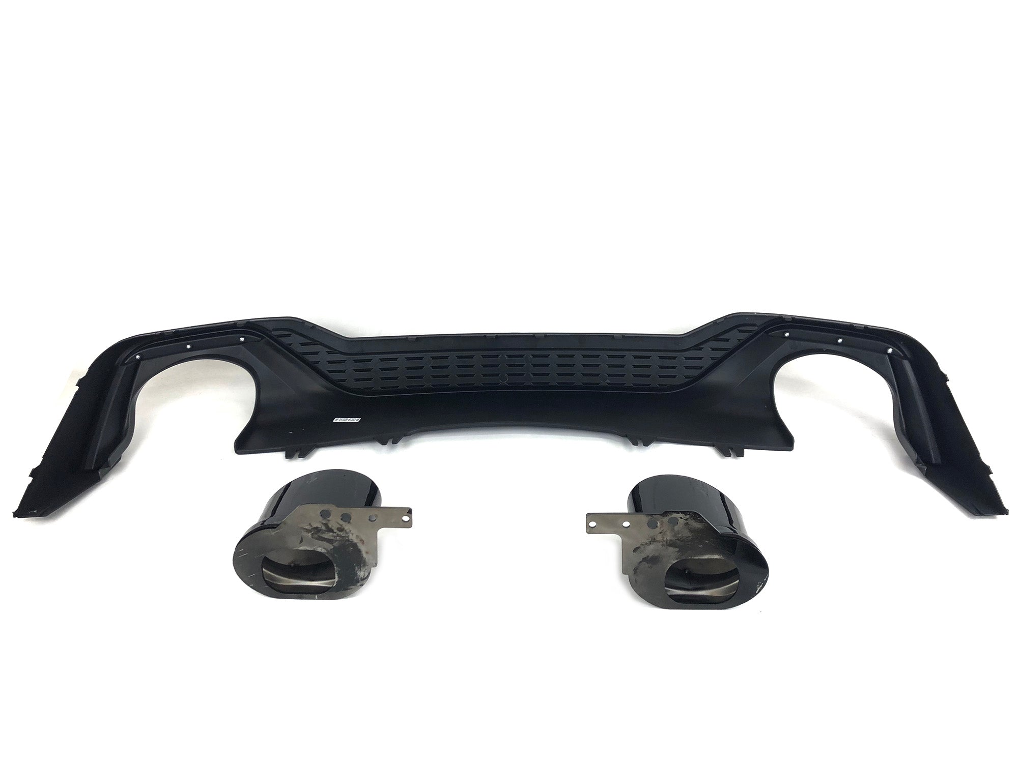 Schwarz Diffusor Heckdiffusor Auspuffblende für Audi A5 F5 S Line 2020+