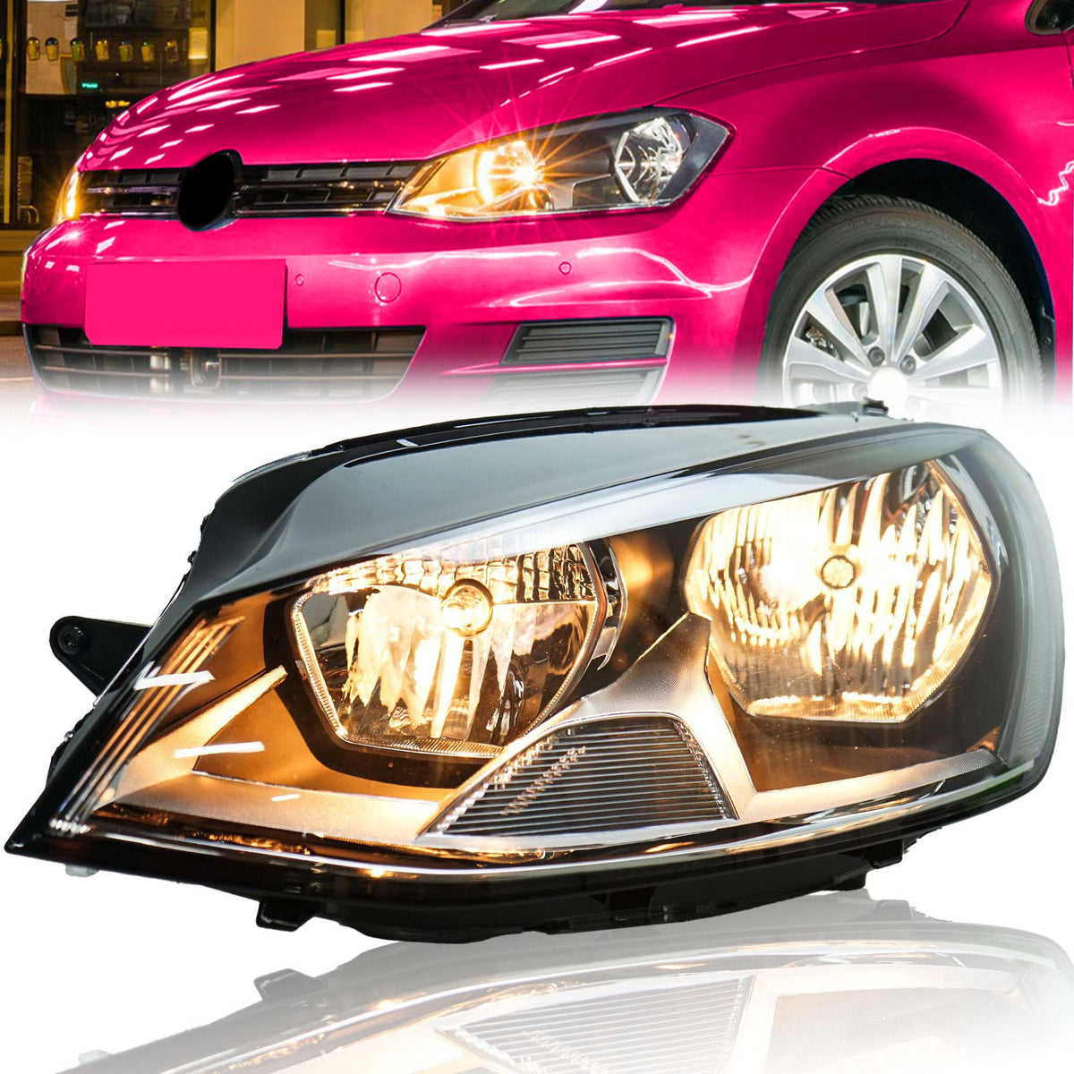 Halogen Scheinwerfer Frontscheinwerfer für VW Golf 7 2012-2017 Links 5G1941005
